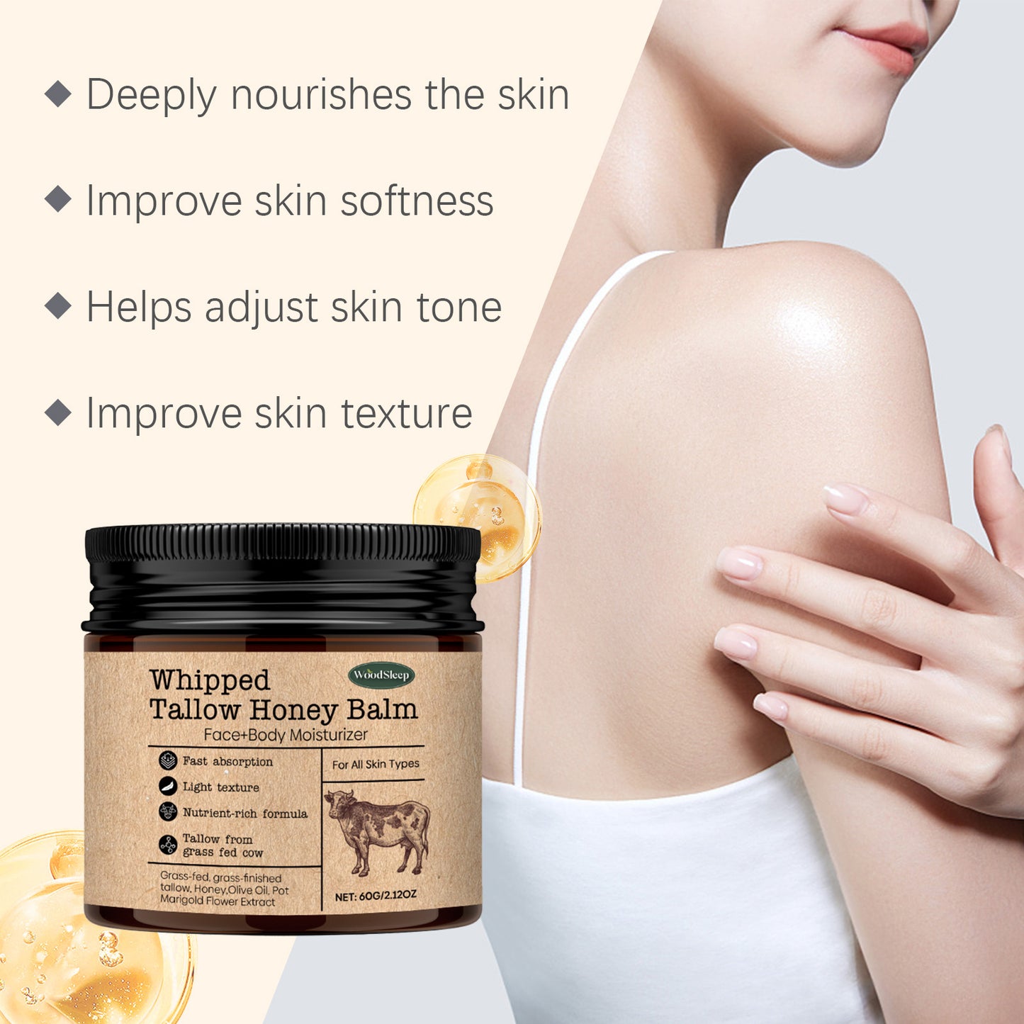 Whipped Tallow Honey Balm