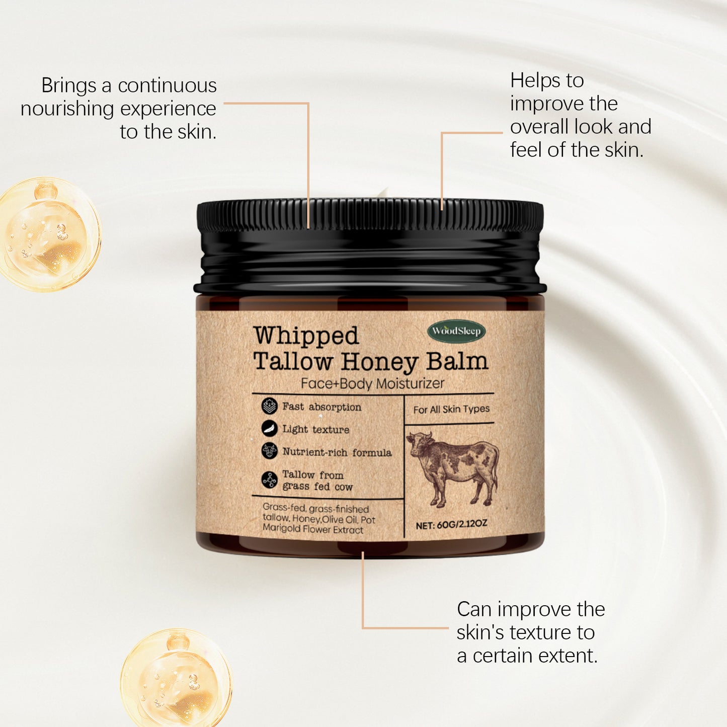 Whipped Tallow Honey Balm