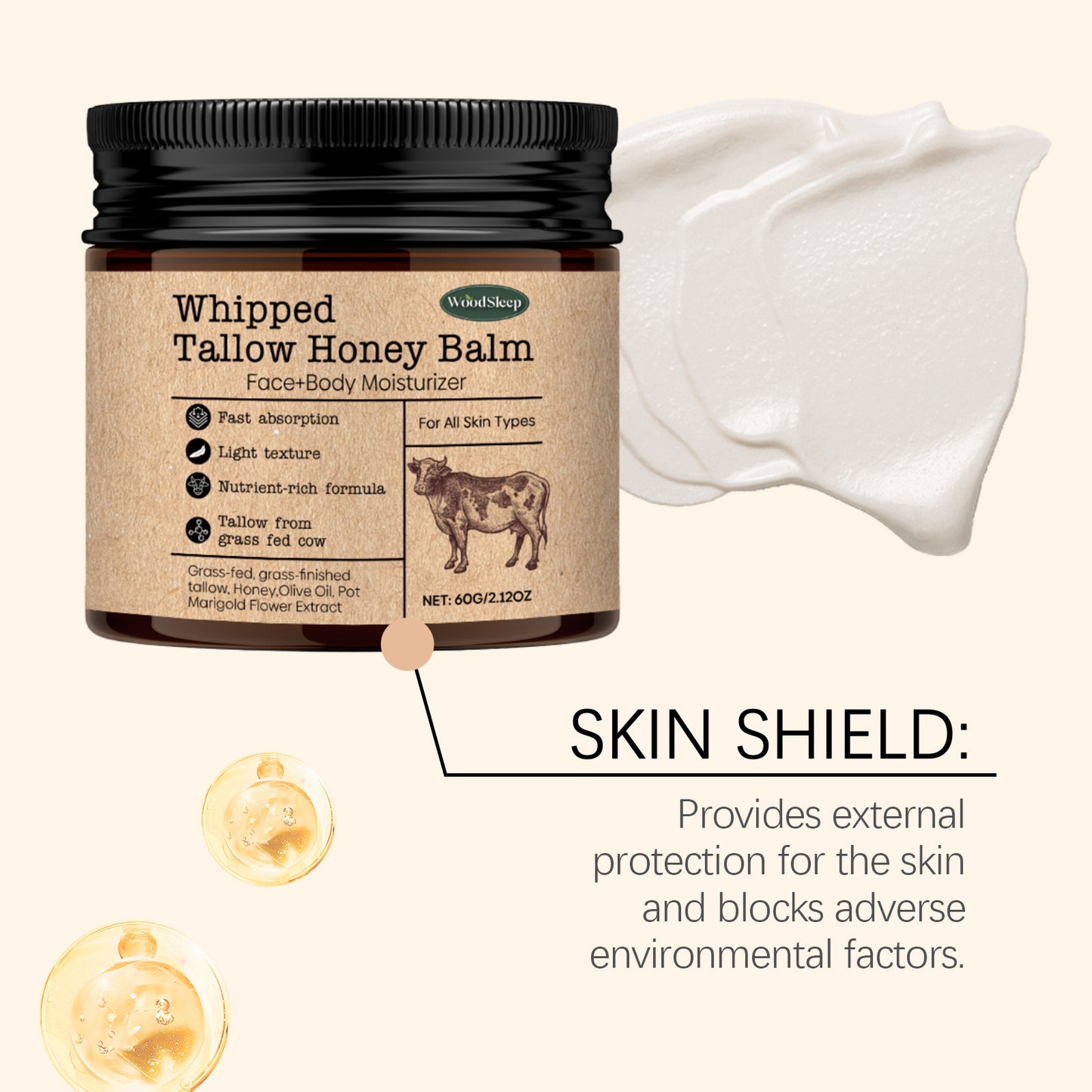 Whipped Tallow Honey Balm